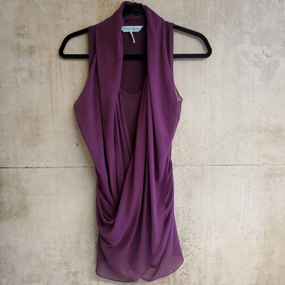 Marciano Sleeveless Silk Lining Blouse / Plum / Size XS - Picture 1 of 6